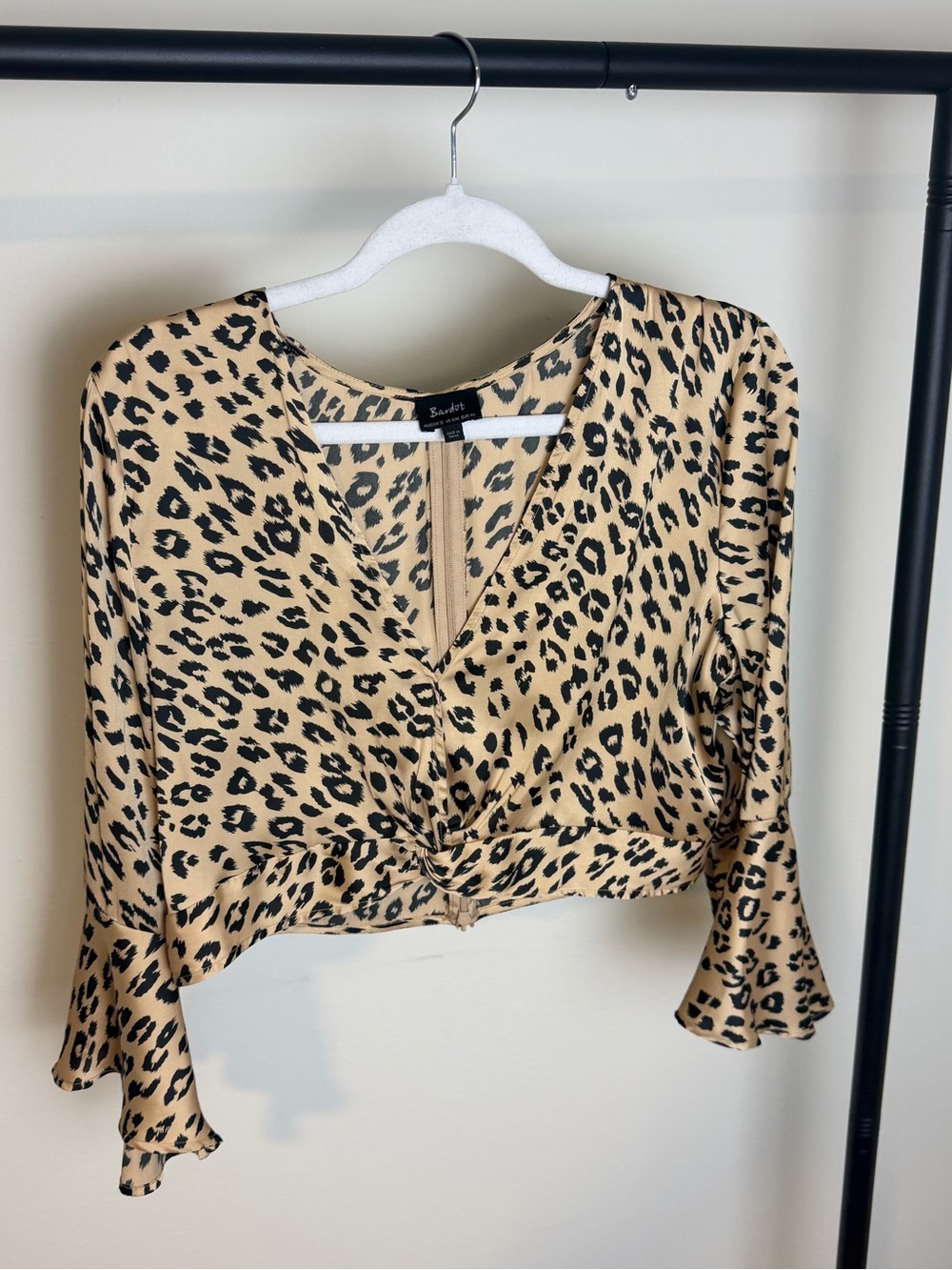 Bardot Blouse- Leopard Print